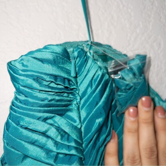 NWT Mac Duggal Teal Bow Detail Mini Strapless Dress Size‎ 6 - Picture 5 of 6